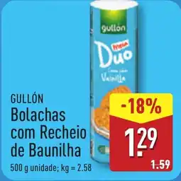 ALDI GULLÓN Bolachas com Recheio de Baunilha promoção