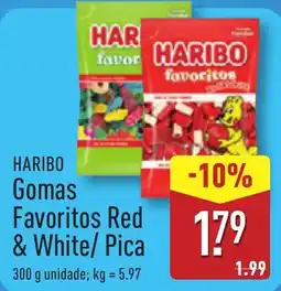 ALDI HARIBO Gomas Favoritos Red & White/Pica promoção