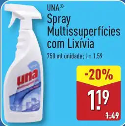 ALDI UNA Spray Multissuperfícies com Lixívia promoção