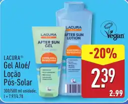 ALDI LACURA Gel Aloé/ Loção Pós-Solar promoção
