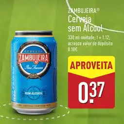 ALDI ZAMBUJEIRA Cerveja sem Alcoot promoção