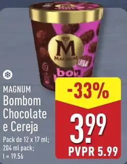 ALDI MAGNUM Bombom Chocolate e Cereja promoção