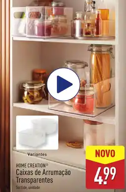 ALDI HOME CREATION Caixas de Arrumação Transparentes promoção