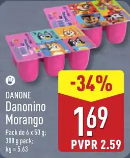 ALDI DANONE Danonino Morango promoção