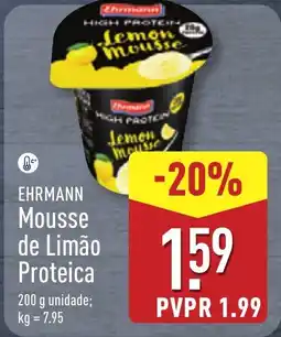 ALDI EHRMANN Mousse de Limão Proteica promoção