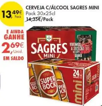 Pingo Doce Cerveja c/álcool sagres mini promoção