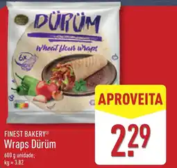 ALDI FINEST BAKERY Wraps Dürüm promoção