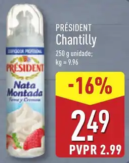 ALDI PRÉSIDENT Chantilly promoção
