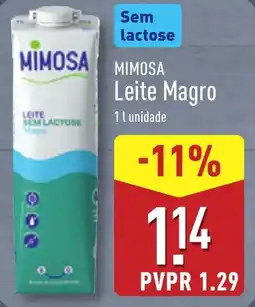 ALDI MIMOSA Leite Magro promoção