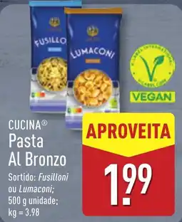 ALDI CUCINA Pasta Al Bronzo promoção
