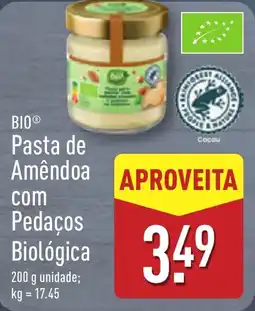 ALDI BIO® Pasta de Amêndoa Pasta de Amêndoa com Pedaços Biológica promoção