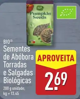 ALDI BIO Sementes de Abóbora Torradas e Salgadas Biológicas promoção