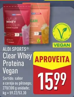 ALDI ALDI SPORTS Clear Whey Proteína Vegan promoção