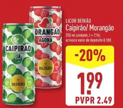 ALDI LICOR BEIRÃO Caipirão/ Morangão promoção
