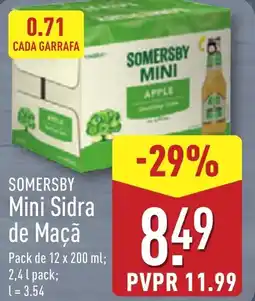ALDI SOMERSBY Mini Sidra de Maçã promoção