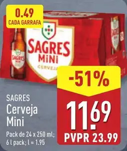 ALDI SAGRES Cerveja Mini promoção