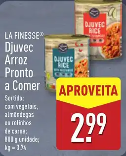 ALDI LA FINESSE Djuvec Arroz Pronto a Comer promoção