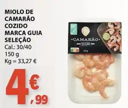 E.Leclerc Miolo de camarão cozido marca guia seleção promoção