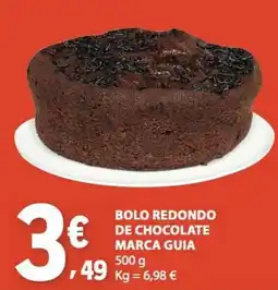 E.Leclerc Bolo redondo de chocolate marca guia promoção