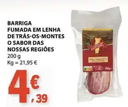 E.Leclerc Barriga fumada em lenha de trás-os-montes o sabor das nossas regiões promoção