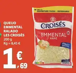 E.Leclerc Queijo emmental ralado les croisés promoção