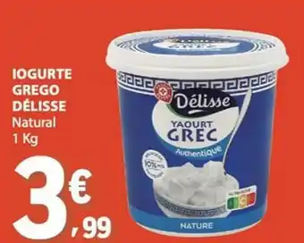 E.Leclerc Iogurte grego délisse natural promoção