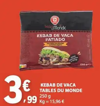 E.Leclerc Kebab de vaca tables du monde promoção