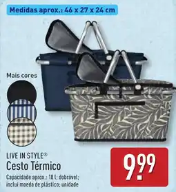 ALDI LIVE IN STYLEⓇ Cesto Térmico promoção