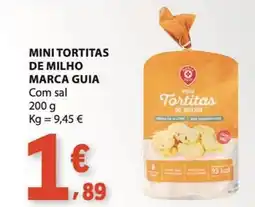 E.Leclerc Mini tortitas de milho marca guia com sal promoção