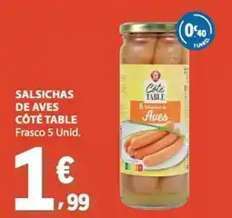 E.Leclerc Salsichas de aves côté table promoção