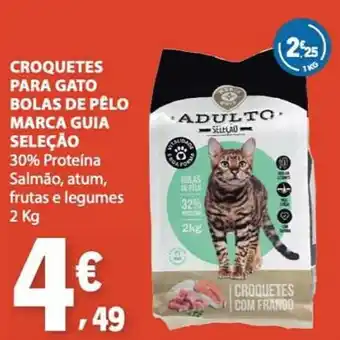 E.Leclerc Croquetes para gato bolas de pêlo marca guia seleção promoção
