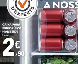 E.Leclerc Caixa para frigorífico homeside latas promoção