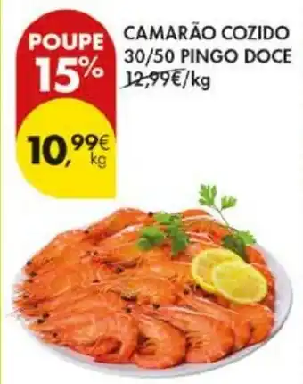 Pingo Doce Camarão cozido 30/50 pingo doce promoção