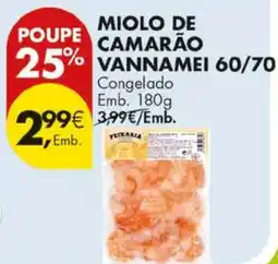 Pingo Doce Miolo de camarão vannamei 60/70 promoção