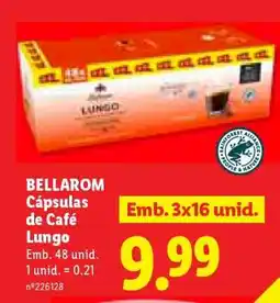 Lidl Bellarom Cápsulas de Café Lungo promoção