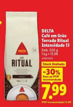 Lidl DELTA Café em Grão Torrado Ritual Intensidade 13 promoção