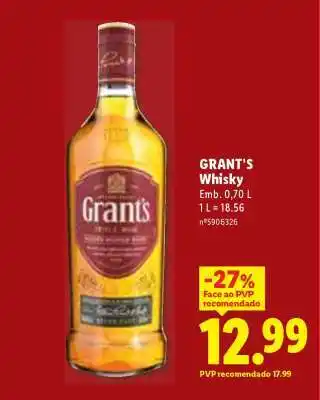 Lidl GRANT'S Whisky promoção