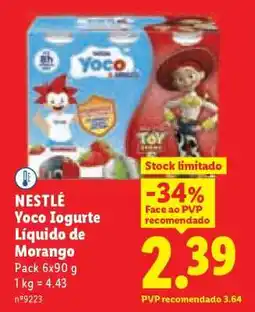 Lidl NESTLÉ Yoco Iogurte Líquido de Morango promoção