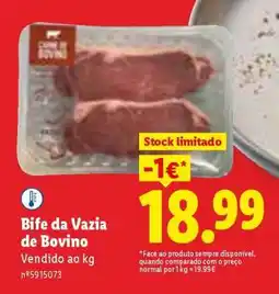 Lidl BIFE DA VAZIA DE BOVINO promoção