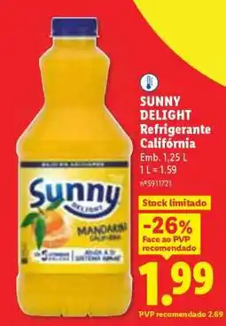 Lidl SUNNY DELIGHT Refrigerante Califórnia promoção