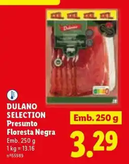 Lidl DULANO SELECTION Presunto Floresta Negra promoção