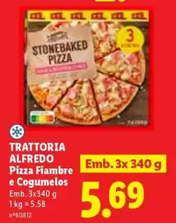 Lidl TRATTORIA ALFREDO Pizza Fiambre e Cogumelos promoção