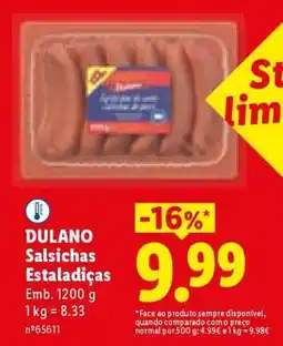 Lidl Dulano Salsichas Estaladiças promoção