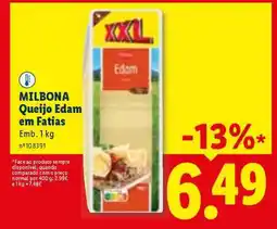 Lidl MILBONA Queijo Edam em Fatias promoção