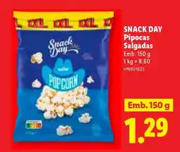 Lidl SNACK DAY Pipocas Salgadas promoção
