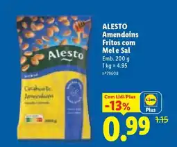 Lidl ALESTO Amendoins Fritos com Mel e Sal promoção
