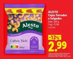 Lidl Alesto Cajús Torrados e Salgados promoção