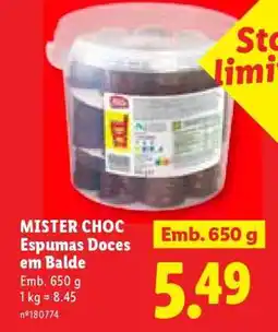 Lidl MISTER CHOC Espumas Doces em Balde promoção