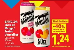 Lidl BANDIDA Sidra de Manga/Frutos Vermelhos promoção