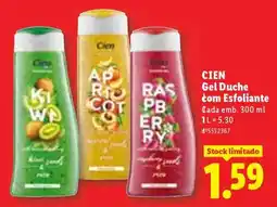 Lidl CIEN Gel Duche com Esfoliante promoção